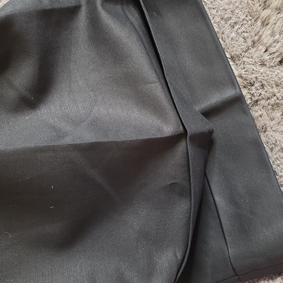 Banana Republic 718 Trouser Cuff Stretch Straight Sheen Black pants Size 14 - Picture 8 of 11